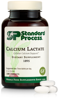 An image of a bottle of Calcium Lactate, 180 tablets.