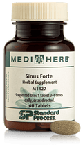 A bottle of Sinus Forte, 60 tablets.