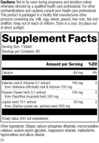 supplement fact label